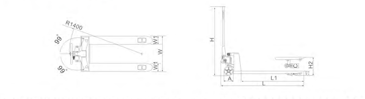 Вилочный погрузчик и укладчик