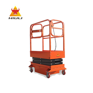 NIULI маленькая ножничная платформа 3 метра 4 м 240 кг грузоподъемность ножничный мини мобильный гидравлический ножничный подъемный стол