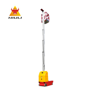 NIULI самоходный вертикальный подъем рабочая платформа Manlift 125 Kg емкости электрическая одиночная воздушная